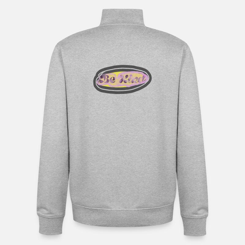 BE KIND - Unisex Organic Zip Sweatshirt by Stanley/Stella - heather grey