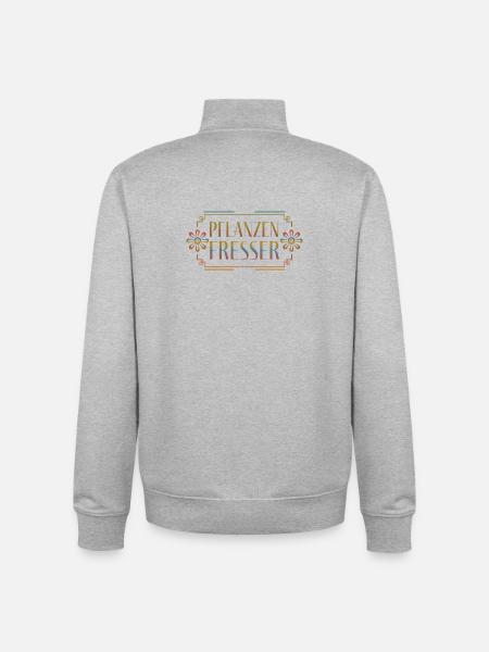 Pflanzenfresser - Unisex Organic Zip Sweatshirt von Stanley/Stella - Grau meliert