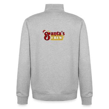 Santas Crew Black Familienmotiv Partnerlook - Unisex Organic Zip Sweatshirt von Stanley/Stella - Grau meliert - Hinten - AI Model Male 185 light (185cm)