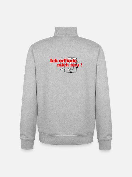 I'm reinventing myself - Unisex Organic Zip Sweatshirt by Stanley/Stella - heather grey