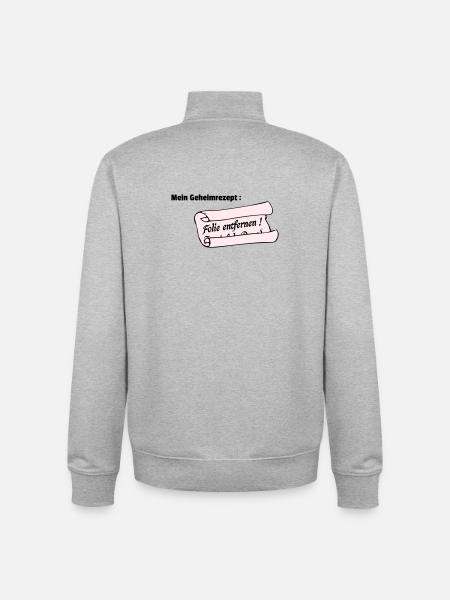 Secret - Unisex Organic Zip Sweatshirt by Stanley/Stella - heather grey