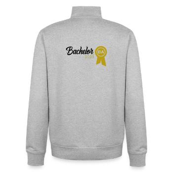 Licence 2026 Remise des diplômes - Sweat zippé unisexe en coton bio Stanley/Stella - gris chiné - Dos - AI Model Male 185 light (185cm)