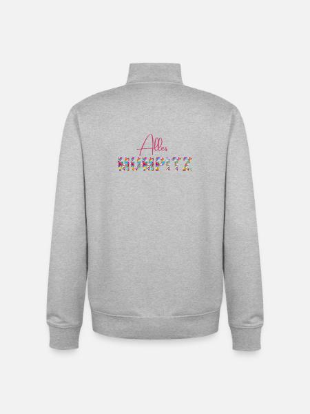 All nonsense - confetti - vocabulary - Unisex Organic Zip Sweatshirt by Stanley/Stella - heather grey