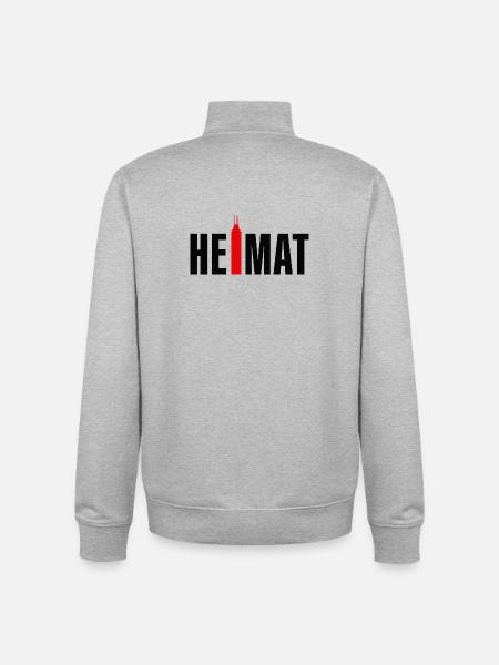 Heimat Frankfurt Main Tower - Unisex Organic Zip Sweatshirt von Stanley/Stella - Grau meliert