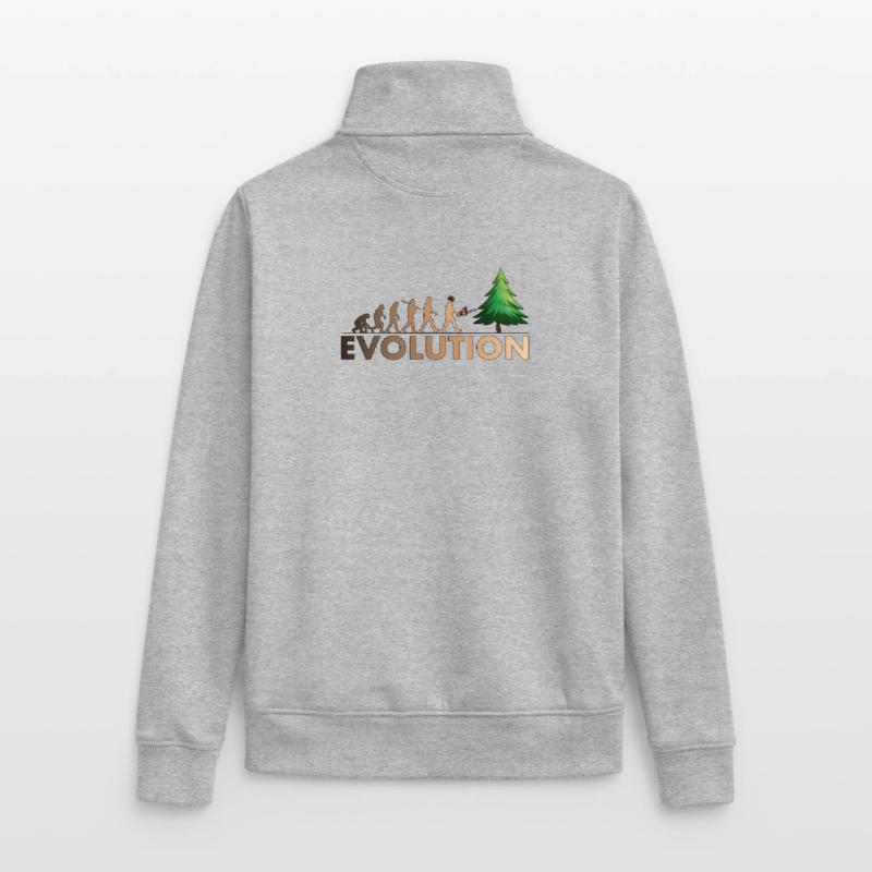 Kettensägen Evolution Farbe Unisex Organic Zip Sweatshirt von Stanley/Stella