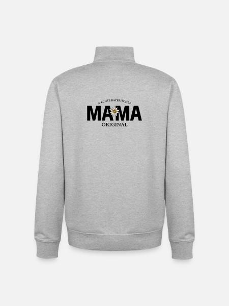 Bayerisches Original - Mama - Unisex Organic Zip Sweatshirt von Stanley/Stella - Grau meliert