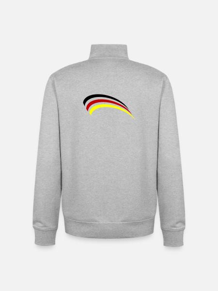 Conception du drapeau allemand - Sweat zippé unisexe en coton bio Stanley/Stella - gris chiné