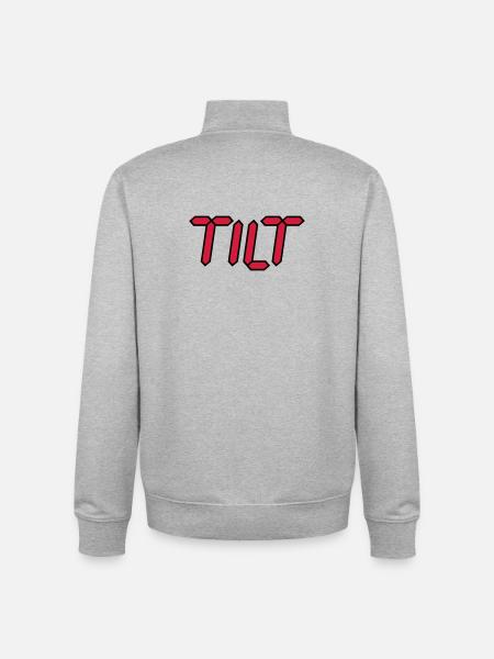 Tilt | durch drehen | durchgeknallt - Unisex Organic Zip Sweatshirt by Stanley/Stella - heather grey