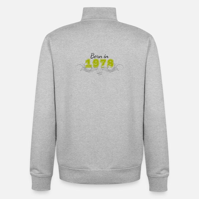 Born in 1978 - Unisex Organic Zip Sweatshirt von Stanley/Stella - Grau meliert