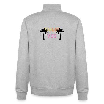 SOMMER Vibes - Unisex Organic Zip Sweatshirt von Stanley/Stella - Grau meliert - Hinten - AI Model Male 185 light (185cm)