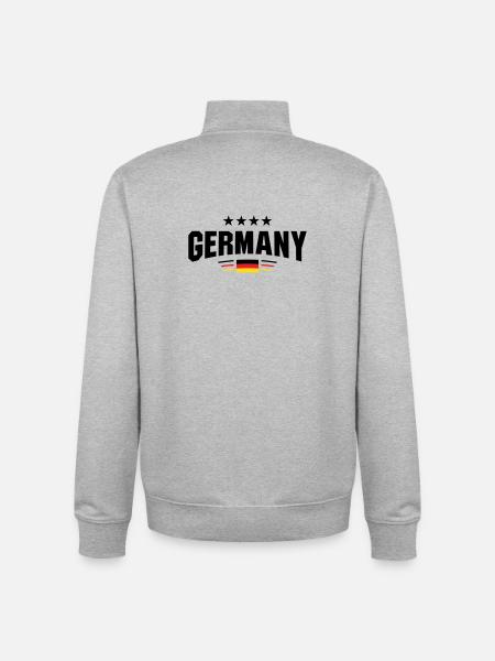 Germany Fan Curve - Unisex Organic Zip Sweatshirt by Stanley/Stella - heather grey