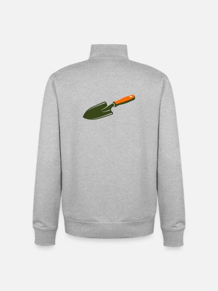 Schaufel Kelle Schatzsuche Garten - Unisex Organic Zip Sweatshirt von Stanley/Stella - Grau meliert