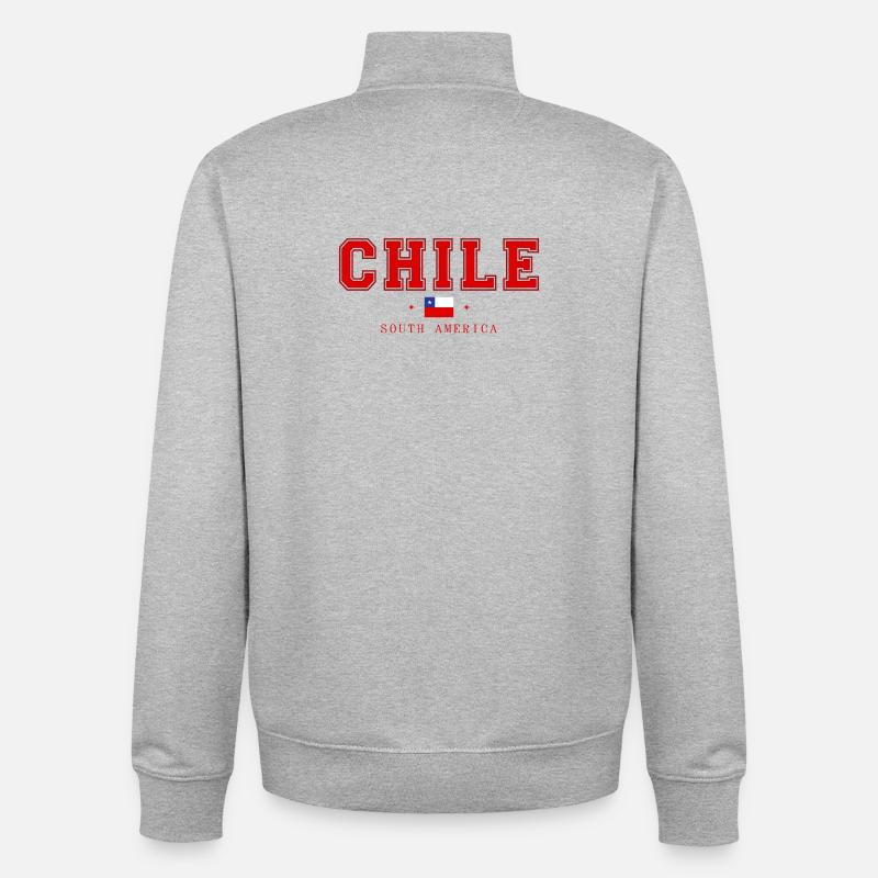 Chile - Unisex Organic Zip Sweatshirt by Stanley/Stella - heather grey
