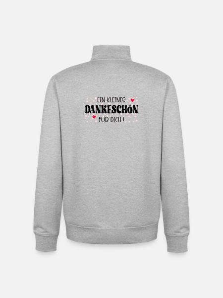 Kleines Dankeschön - Unisex Organic Zip Sweatshirt von Stanley/Stella - Grau meliert