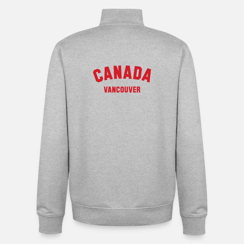 VANCOUVER, Canada Kanada - Unisex Organic Zip Sweatshirt von Stanley/Stella - Grau meliert