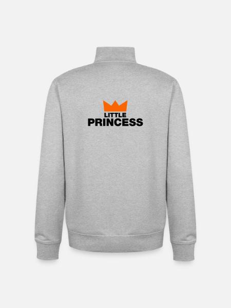 Little Princess mit Krone - Unisex Organic Zip Sweatshirt von Stanley/Stella - Grau meliert