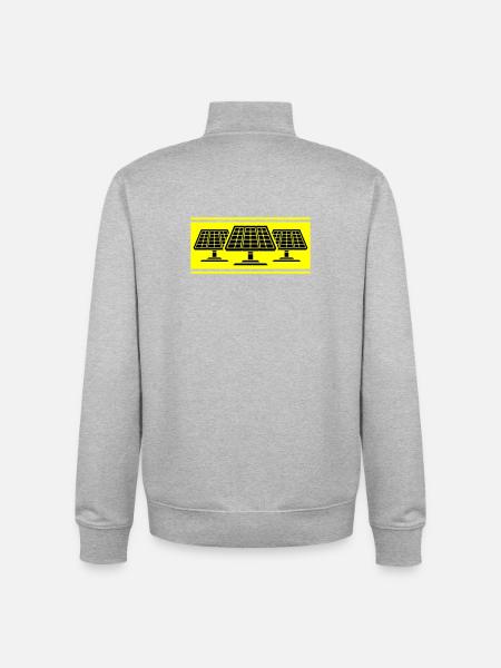 Solar photovoltaic panels - Unisex Organic Zip Sweatshirt by Stanley/Stella - heather grey
