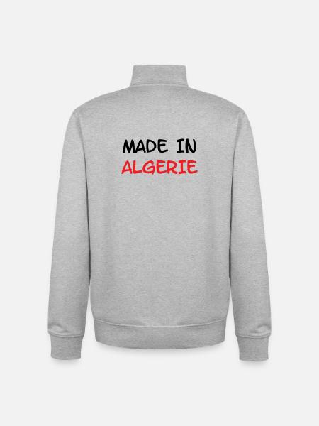 Made in Algérie - Sweat zippé unisexe en coton bio Stanley/Stella - gris chiné
