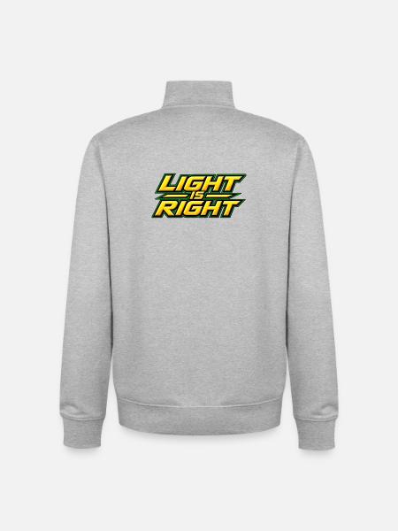 Light is right - Unisex Organic Zip Sweatshirt by Stanley/Stella - heather grey