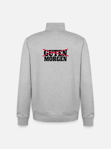 Guten Morgen - Unisex Organic Zip Sweatshirt von Stanley/Stella - Grau meliert