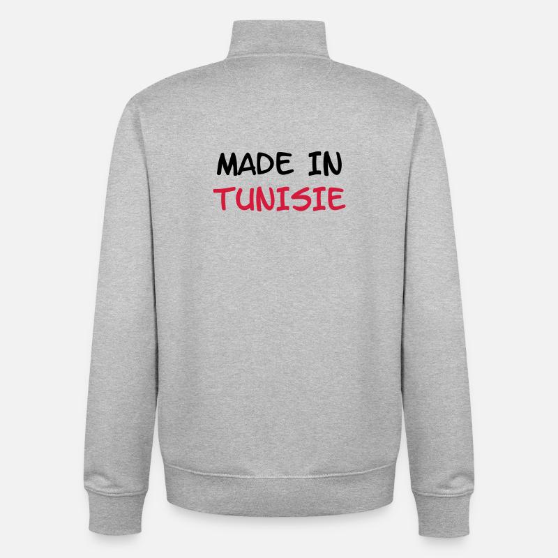 Made in Tunisie - Unisex Organic Zip Sweatshirt von Stanley/Stella - Grau meliert