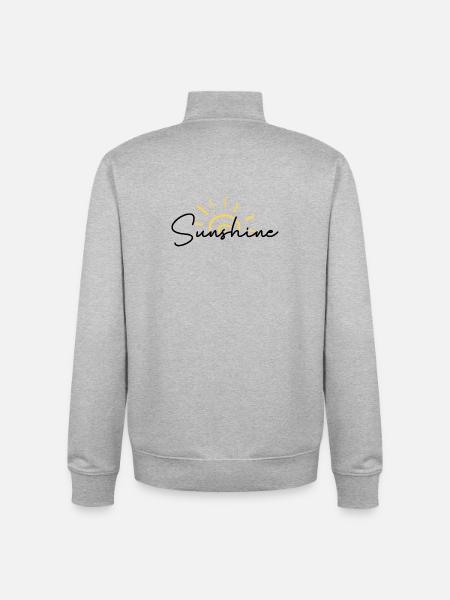 Sunrise Scribble Arc - Unisex Organic Zip Sweatshirt by Stanley/Stella - heather grey