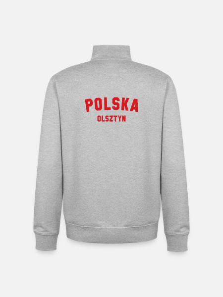 OLSZTYN Polska, Pologne - Sweat zippé unisexe en coton bio Stanley/Stella - gris chiné