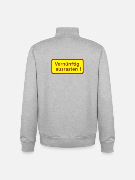 Freak out sensibly - Unisex Organic Zip Sweatshirt by Stanley/Stella - heather grey