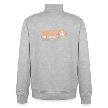 18436572 - Mécaniciens passionnés de voitures à moteur V8 - Sweat zippé unisexe en coton bio Stanley/Stella - gris chiné - Dos - AI Model Male 185 light (185cm)