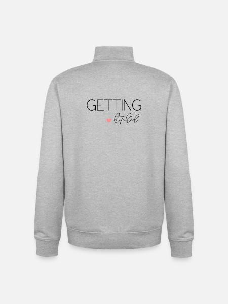 Getting Hitched! Personalisierbar - Unisex Organic Zip Sweatshirt von Stanley/Stella - Grau meliert