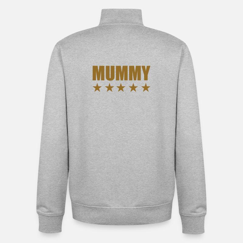 5-Sterne-Mama - Muttertag - Unisex Organic Zip Sweatshirt von Stanley/Stella - Grau meliert