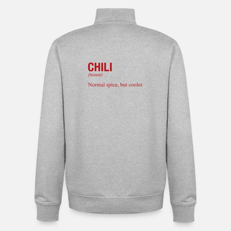 PIMENT - Sweat zippé unisexe en coton bio Stanley/Stella - gris chiné