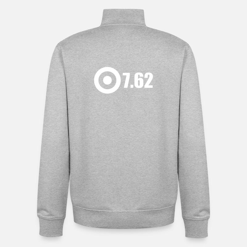 762white - Sweat zippé unisexe en coton bio Stanley/Stella - gris chiné