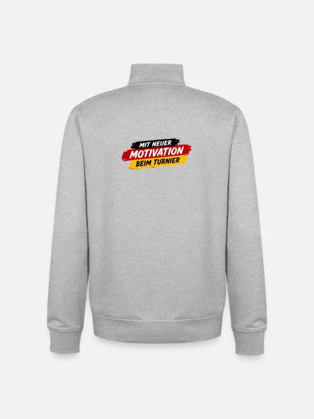 Motivation fürs Turnier neu - Unisex Organic Zip Sweatshirt von Stanley/Stella - Grau meliert