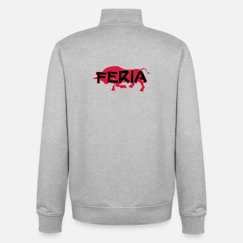 Feria - Sweat zippé unisexe en coton bio Stanley/Stella - gris chiné
