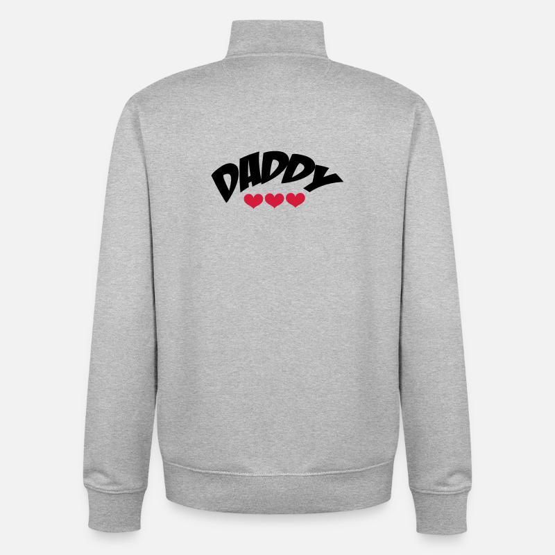 Daddy - Unisex Organic Zip Sweatshirt by Stanley/Stella - heather grey