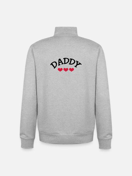 Daddy - Unisex Organic Zip Sweatshirt by Stanley/Stella - heather grey