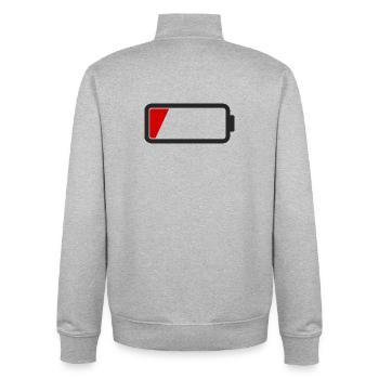Batterie leer - Unisex Organic Zip Sweatshirt von Stanley/Stella - Grau meliert - Hinten - AI Model Male 185 light (185cm)