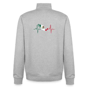 Mexico - Unisex Organic Zip Sweatshirt von Stanley/Stella - Grau meliert - Hinten - AI Model Male 185 light (185cm)