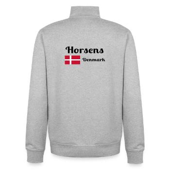 Horsens Danemark - Imprimés élégants - Sweat zippé unisexe en coton bio Stanley/Stella - gris chiné - Dos - AI Model Male 185 light (185cm)