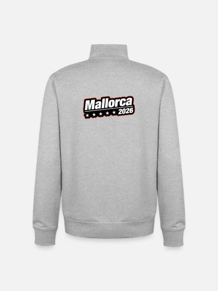 Mallorca 2026 - Unisex Organic Zip Sweatshirt von Stanley/Stella - Grau meliert