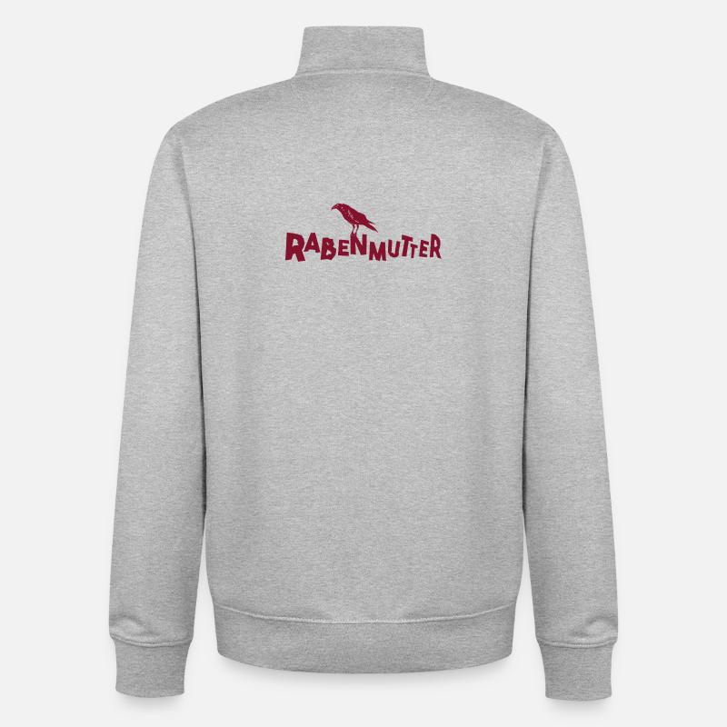 Rabenmutter - Mutter - Mama - Mami - Rabe - Unisex Organic Zip Sweatshirt von Stanley/Stella - Grau meliert
