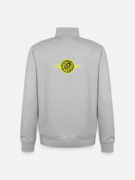 Hops Symbol - Unisex Organic Zip Sweatshirt by Stanley/Stella - heather grey