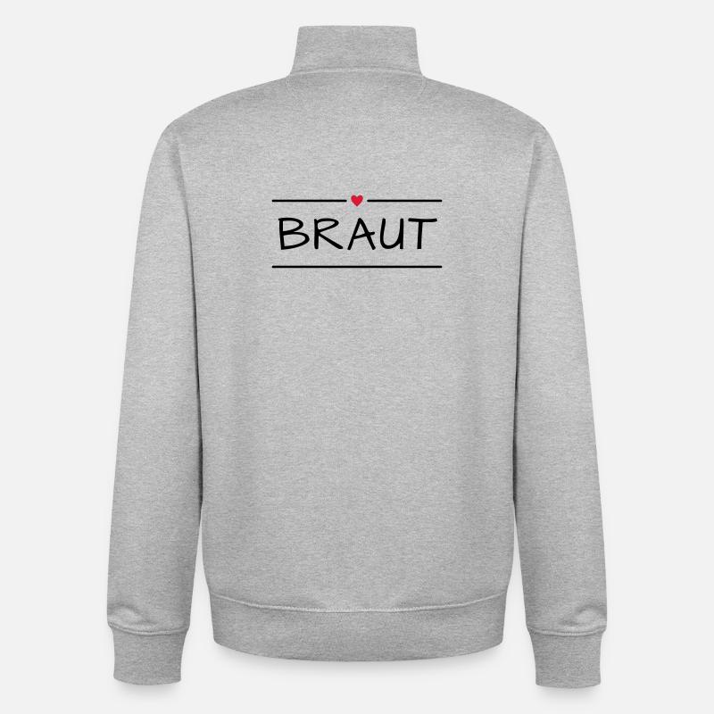 Fille de garçon - Sweat zippé unisexe en coton bio Stanley/Stella - gris chiné