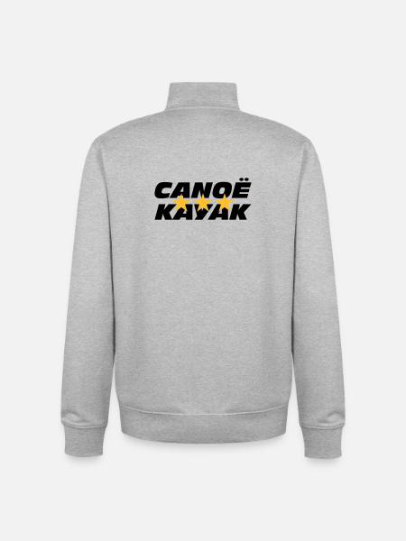 Canoë Kayak - Sweat zippé unisexe en coton bio Stanley/Stella - gris chiné