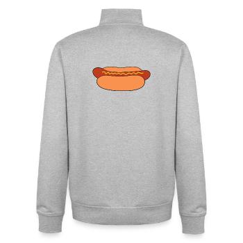 Hot dog Wurst - Unisex Organic Zip Sweatshirt von Stanley/Stella - Grau meliert - Hinten - AI Model Male 185 light (185cm)