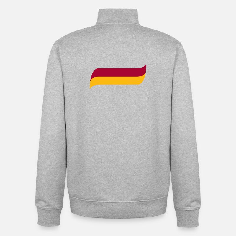 Sari Kirmizi - Sweat zippé unisexe en coton bio Stanley/Stella - gris chiné