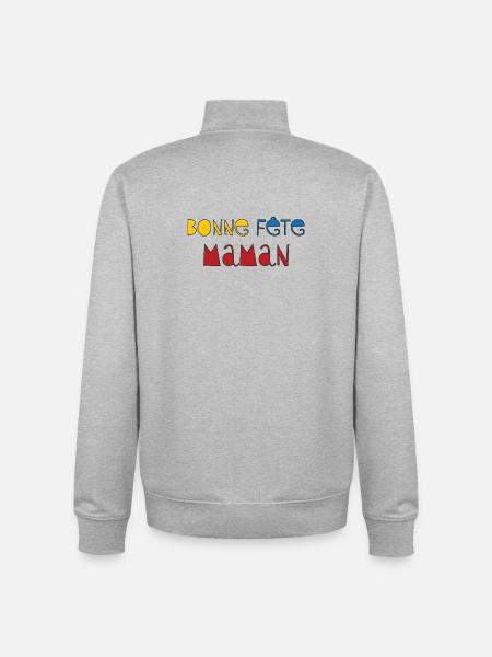 Happy Mother's Day - Mother's Day - Unisex Organic Zip Sweatshirt by Stanley/Stella - heather grey