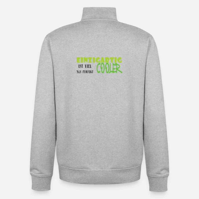 Graffiti exceptionnellement cool - Sweat zippé unisexe en coton bio Stanley/Stella - gris chiné