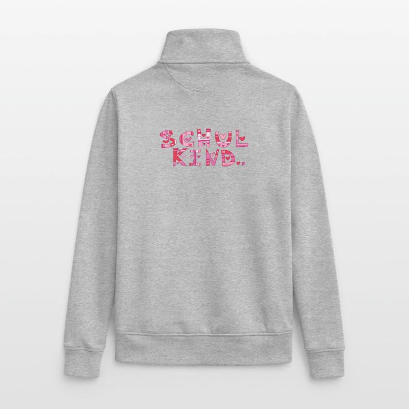 Schulkind mit Herzchen  Unisex Organic Zip Sweatshirt von Stanley/Stella
